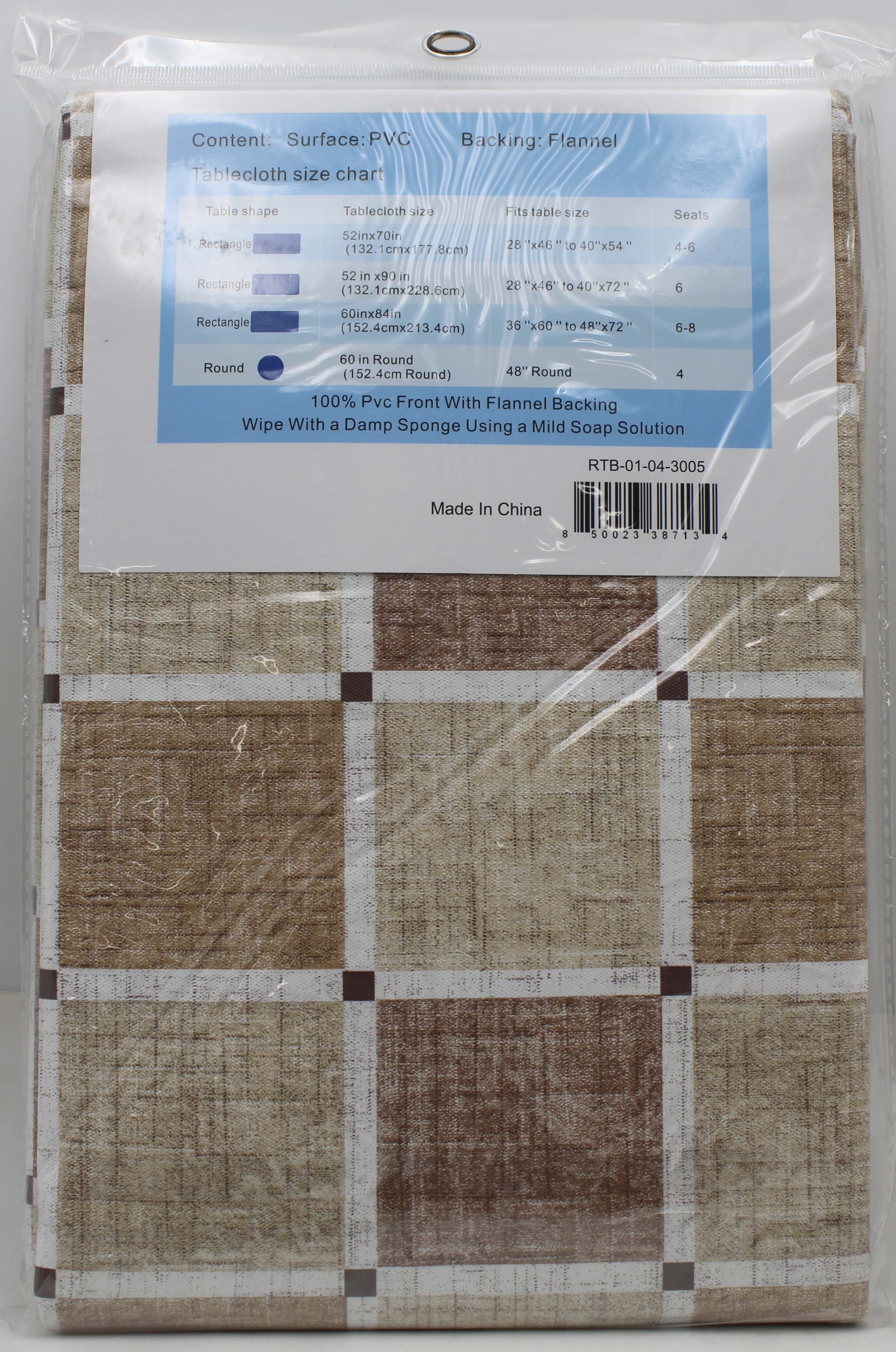 60x84" PRINTED VINYL TABLECLOTH