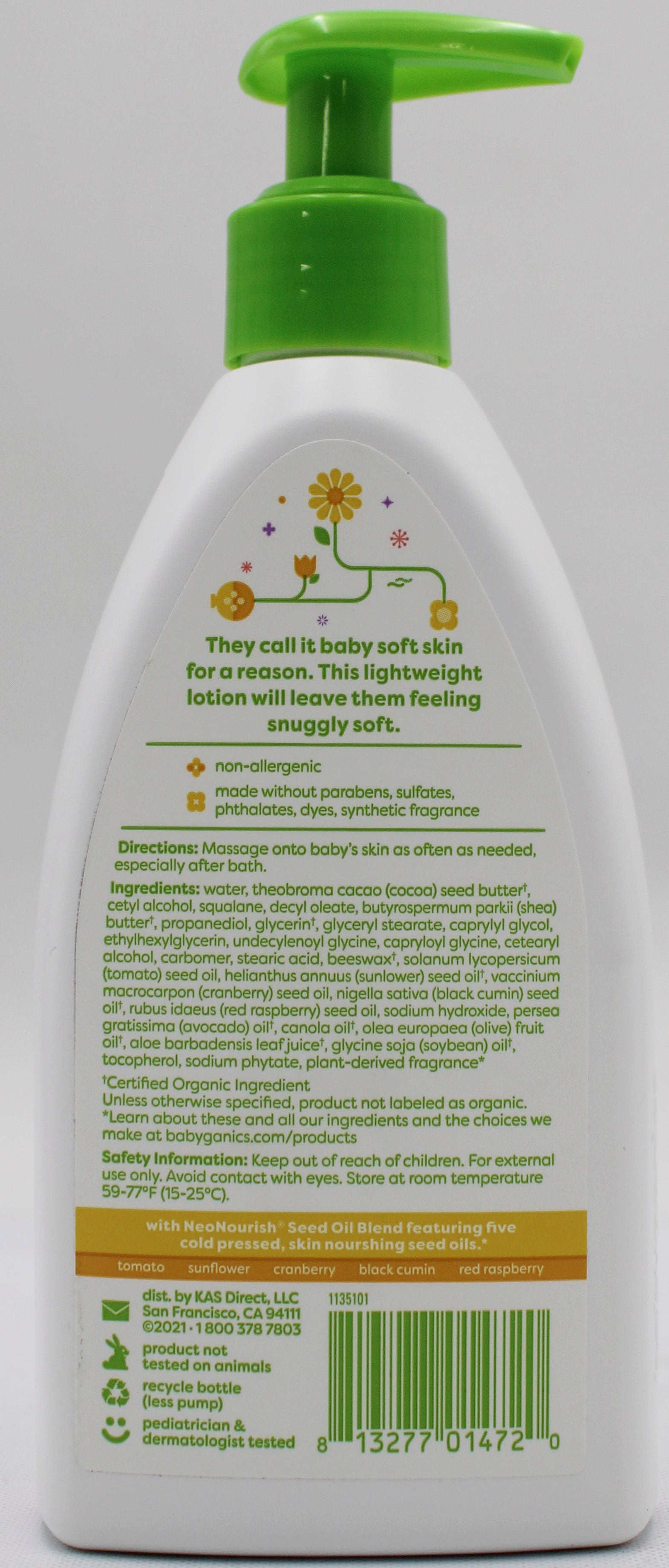 BABYGANICS DAILY LOTION CHAMOMILE VERBENA 9oz US
