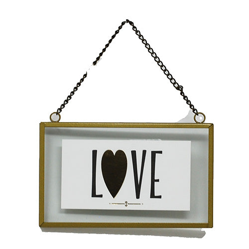 HLLMRK HANGING FRAME SIGN 5x3"($12.95)LOVE/NI