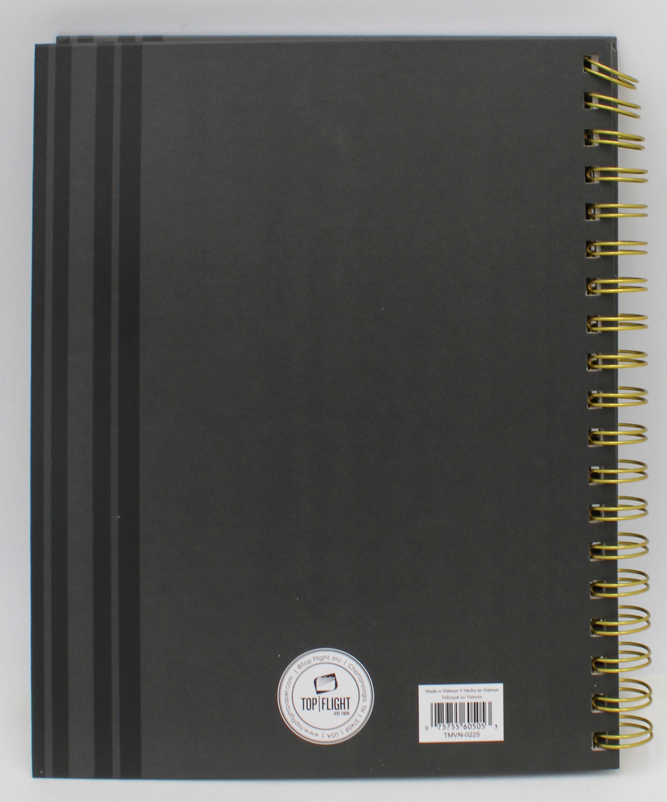 TOP FLIGHT BLACK STRIPE JOURNAL 6" X 8"