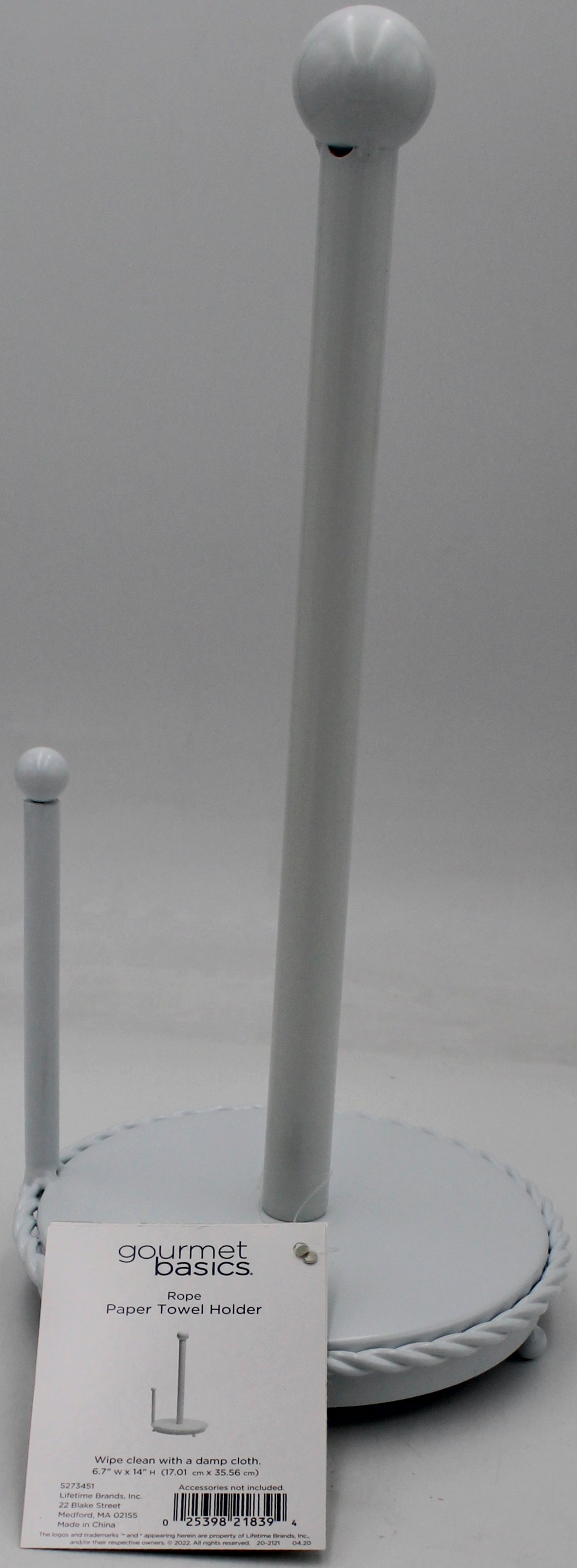 MIKASA GOURMET BASICS ROPE 14IN WHITE PAPER TOWEL HOLDER NI