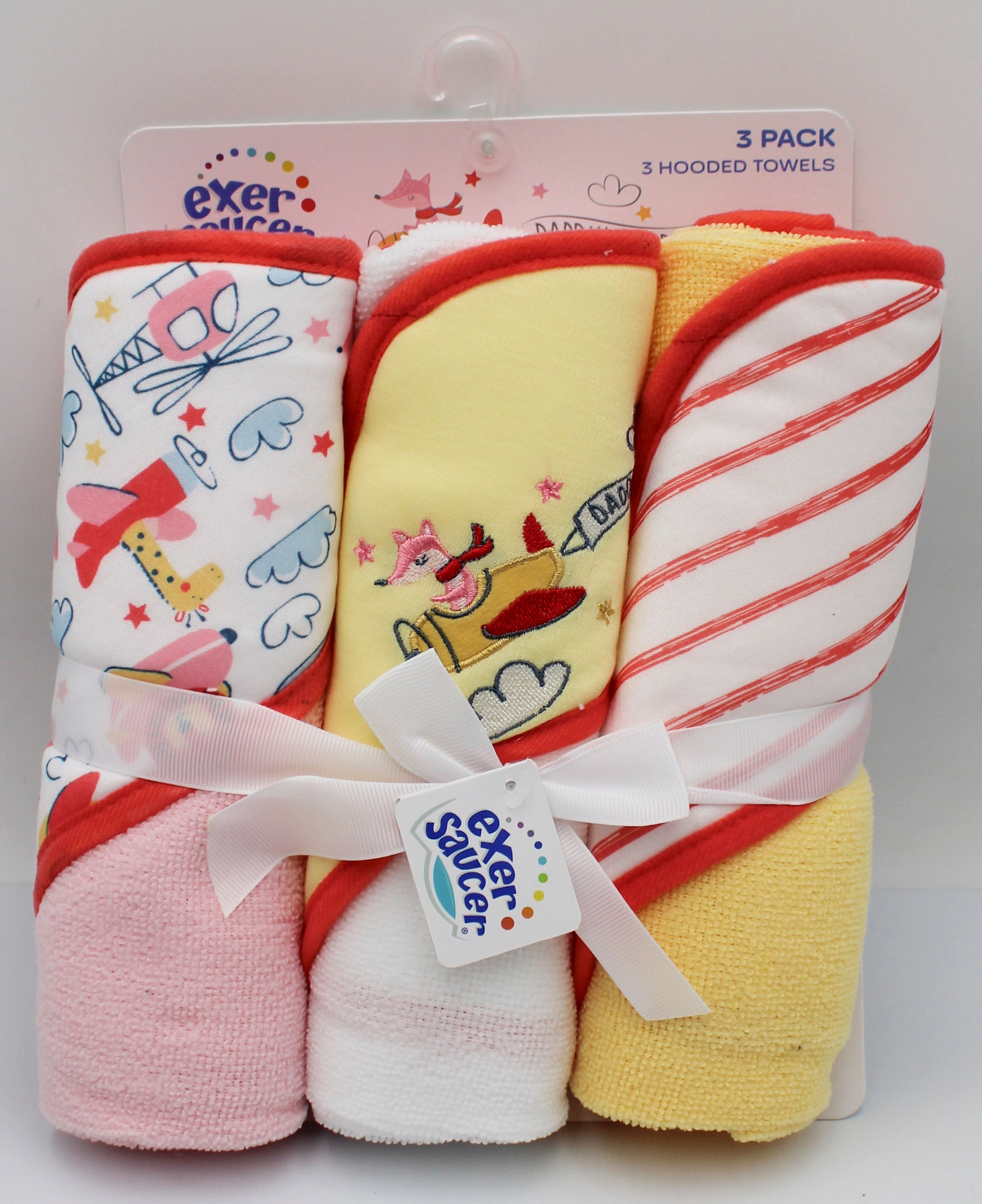 3PK BABY TOWEL - PINK