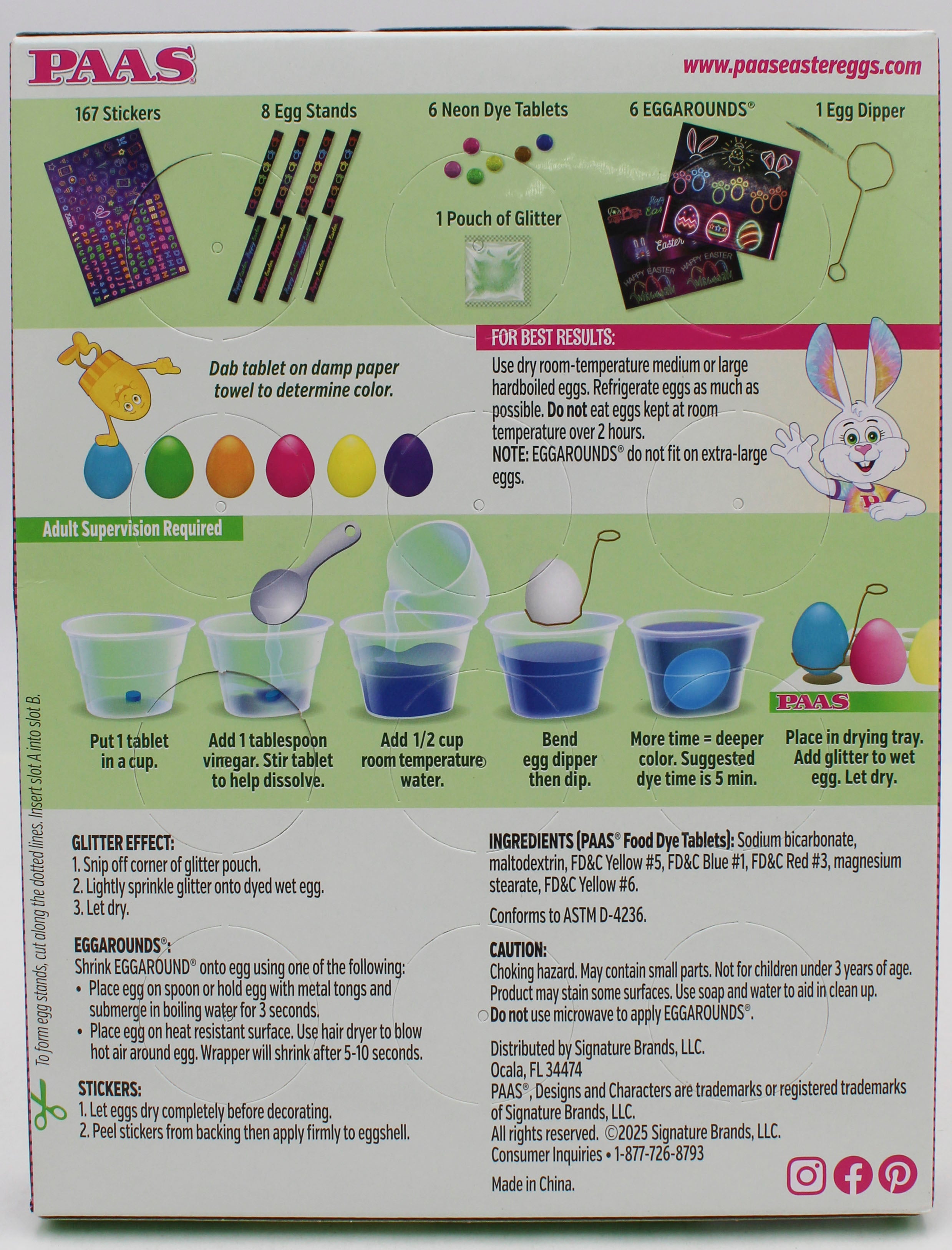 PAAS NEON EGG DECORATING KIT SHELF TRAY