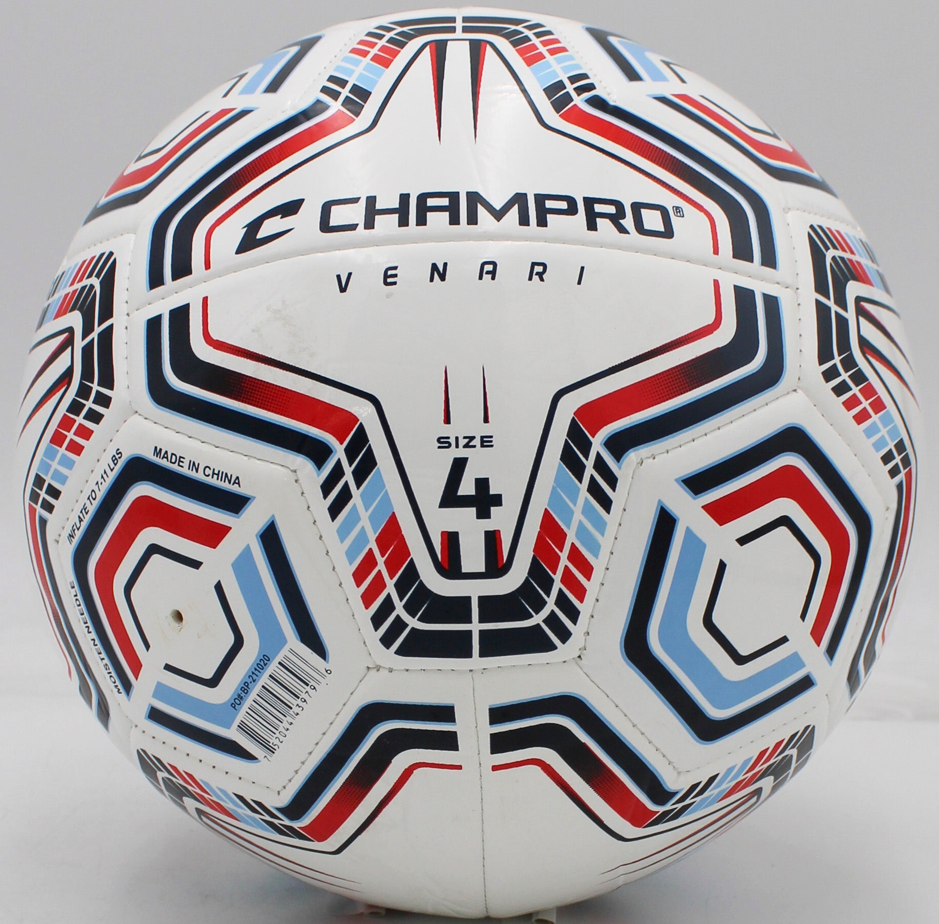 VENARI 20 Panel Soccer Ball #4 NAVY BLUE SCARLET