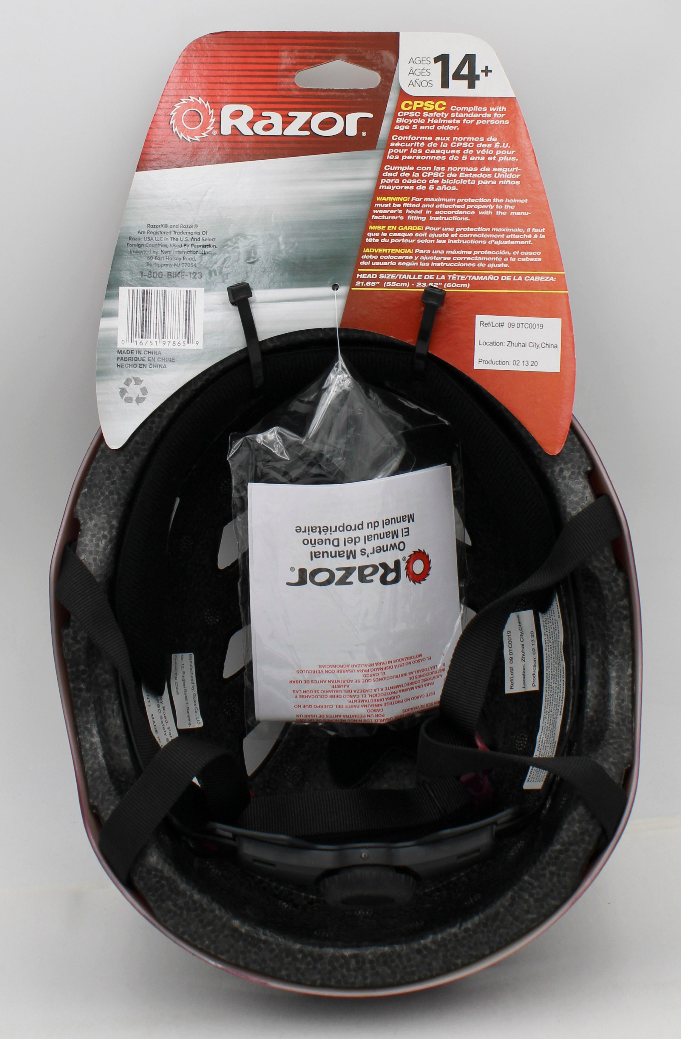 RAZOR ADULT HELMET SATIN PLUM