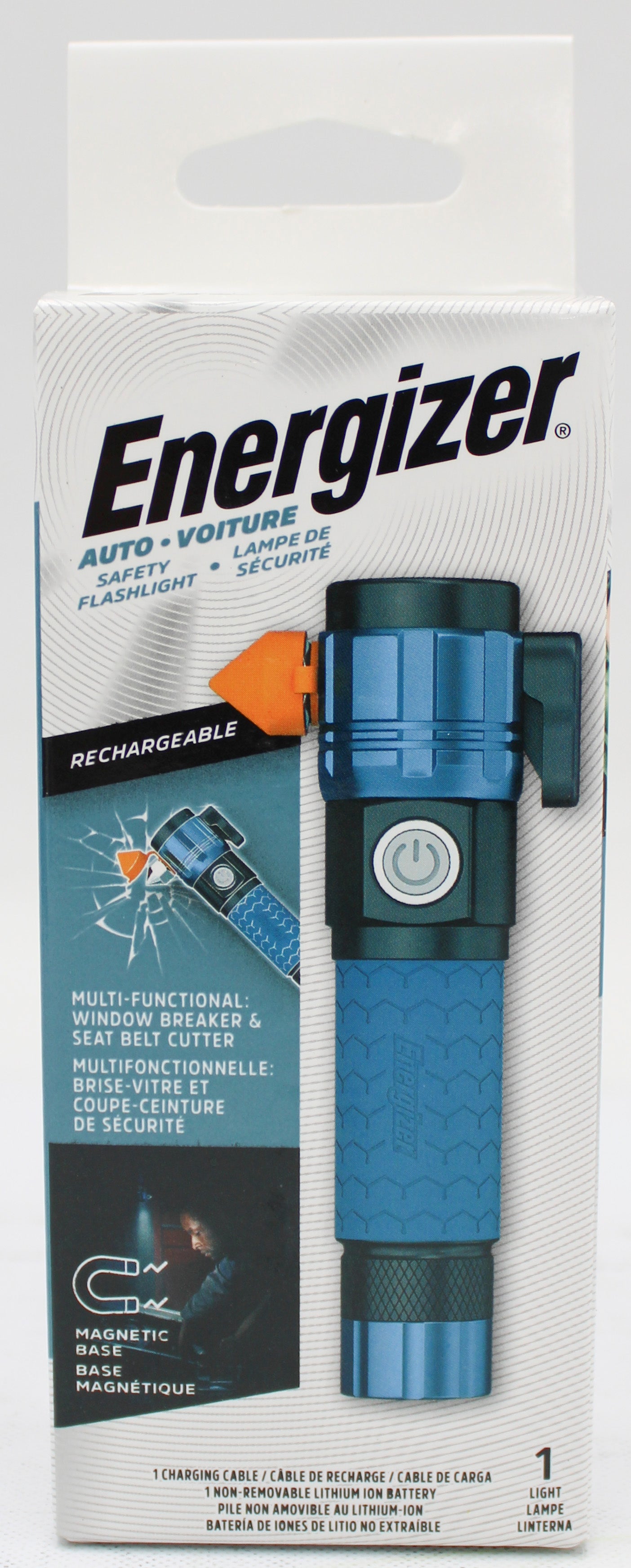 ENERGIZER METAL RECHARGEABLE AUTOMOTIVE FLASHLIGHT 500 LUMENS BATTERY AND USB INCLUDED