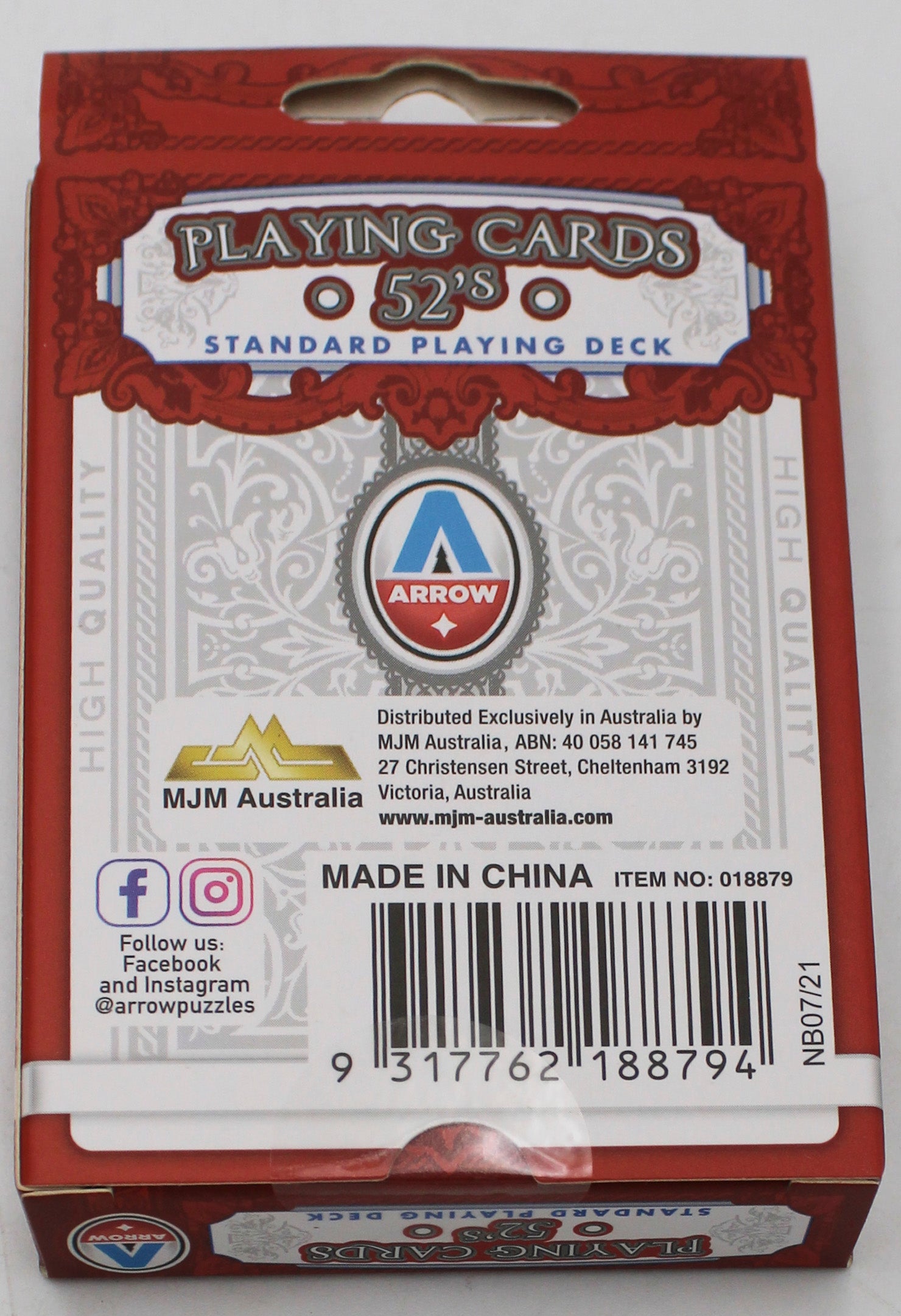 CARDS: STANDARD PLAYING DECK 52'S