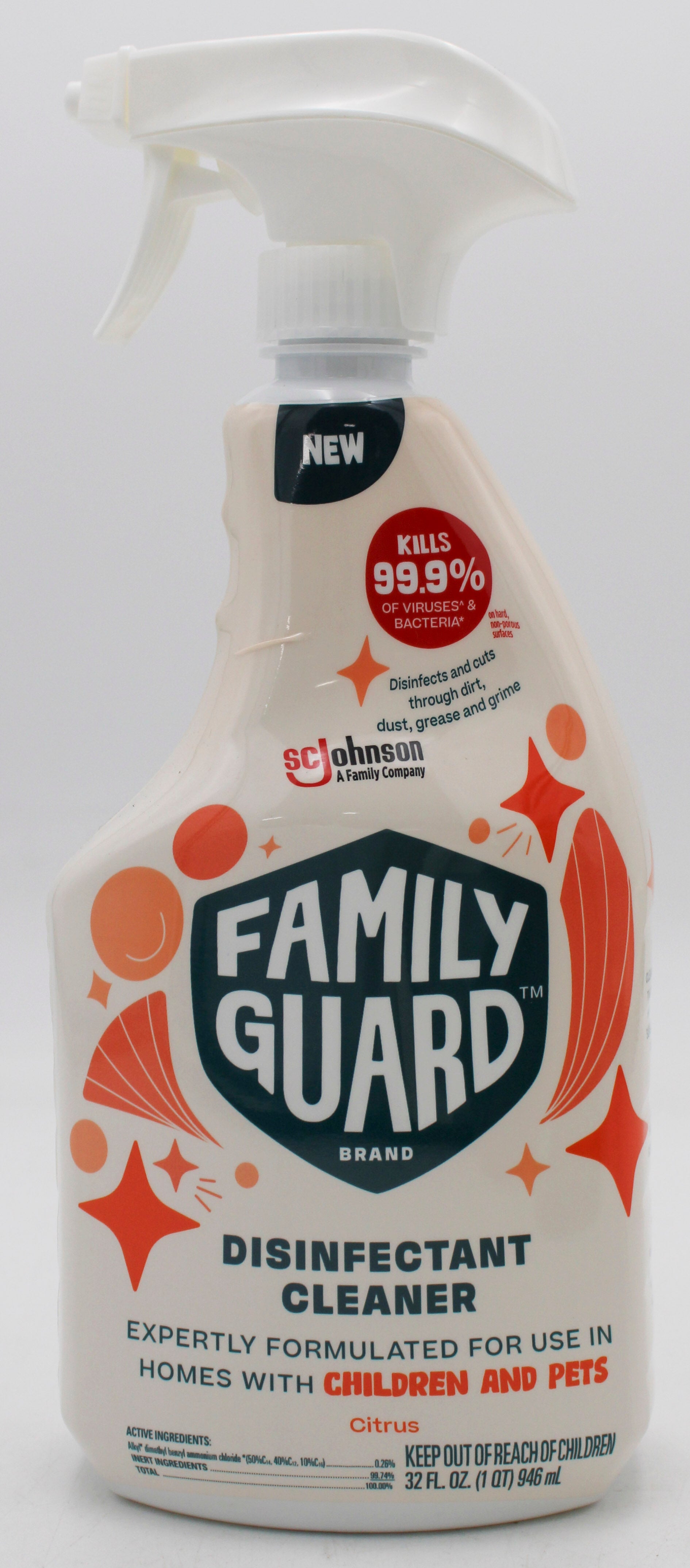 SP SCJ FAMILY GUARD 32oz DISINFECTANT CLEANER CITRUS