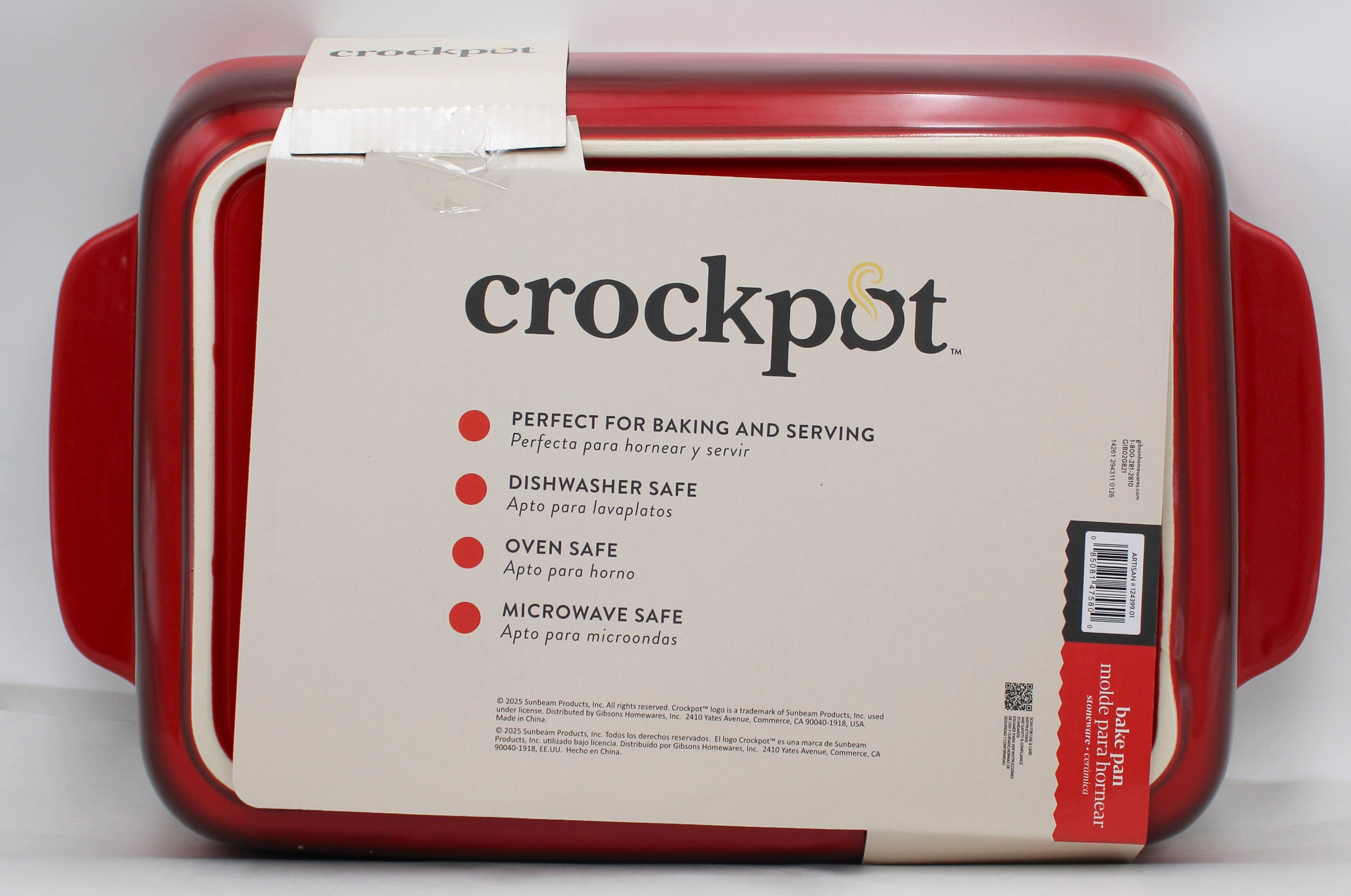 Crockpot 5.6qt Red Stoneware Bakeware