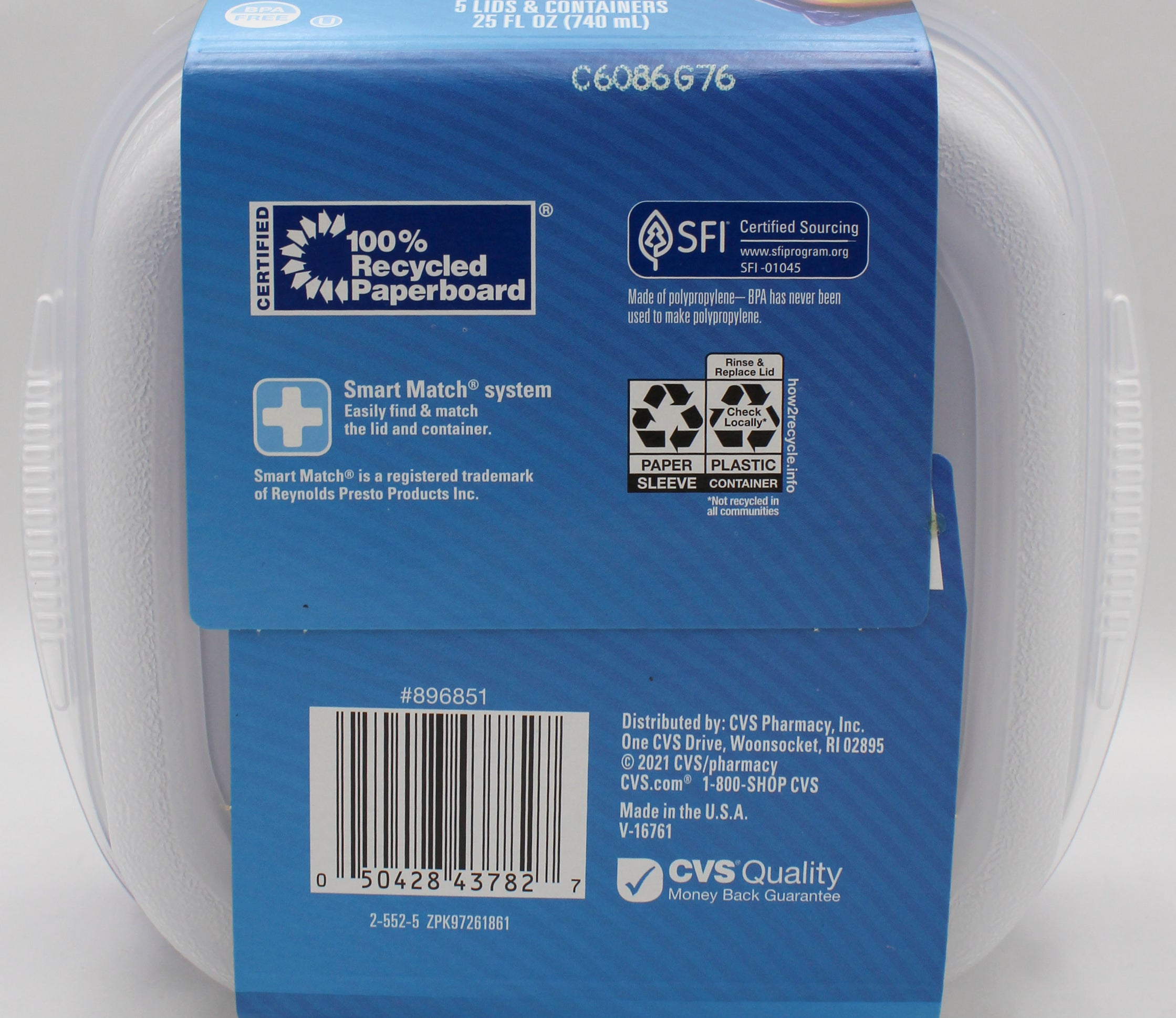 5CT TOTAL HOME 25OZ ENTRÉE STORAGE CONTAINERS NI