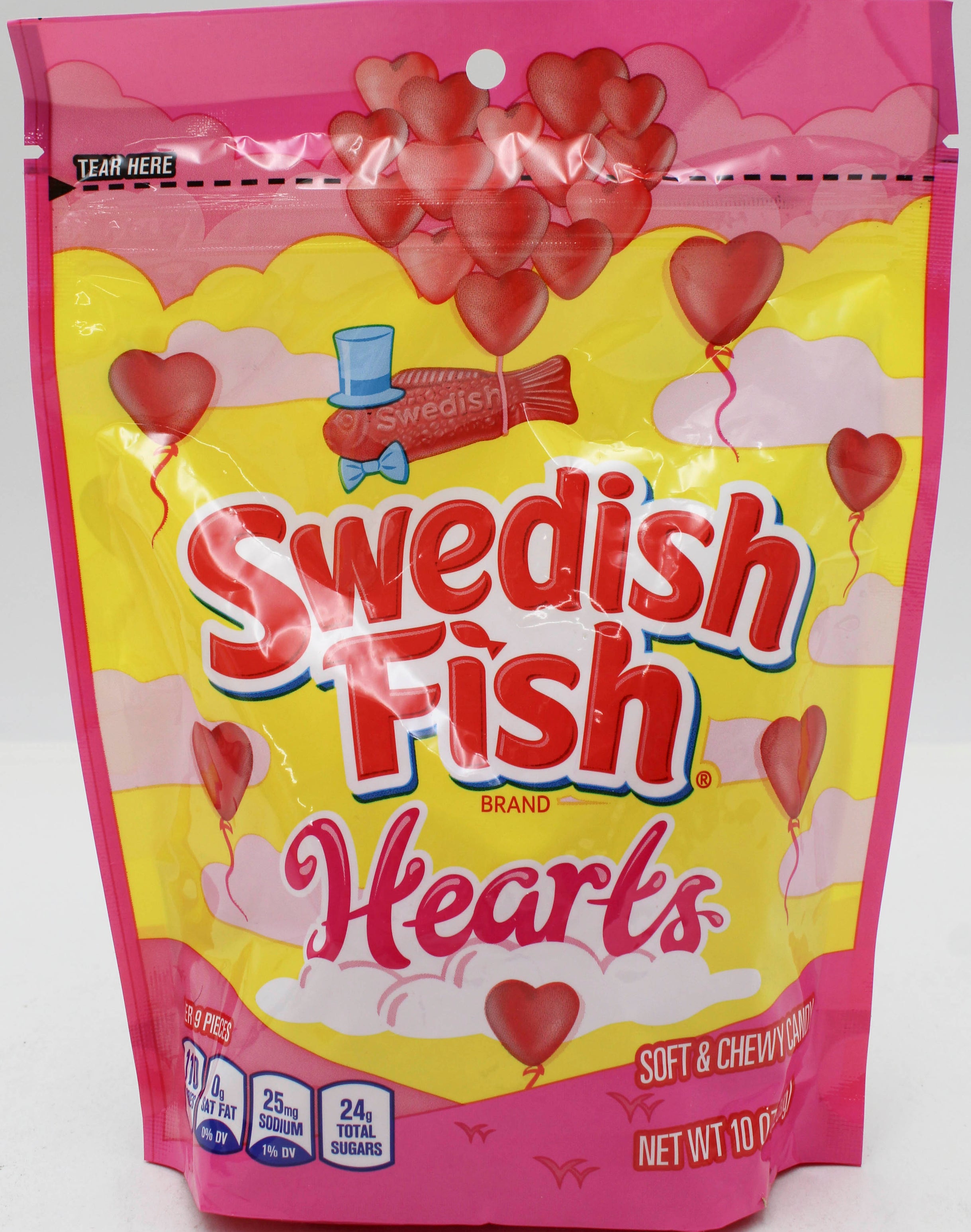 SWEDISH FISH HEARTS 10 Oz BB 9/4/26