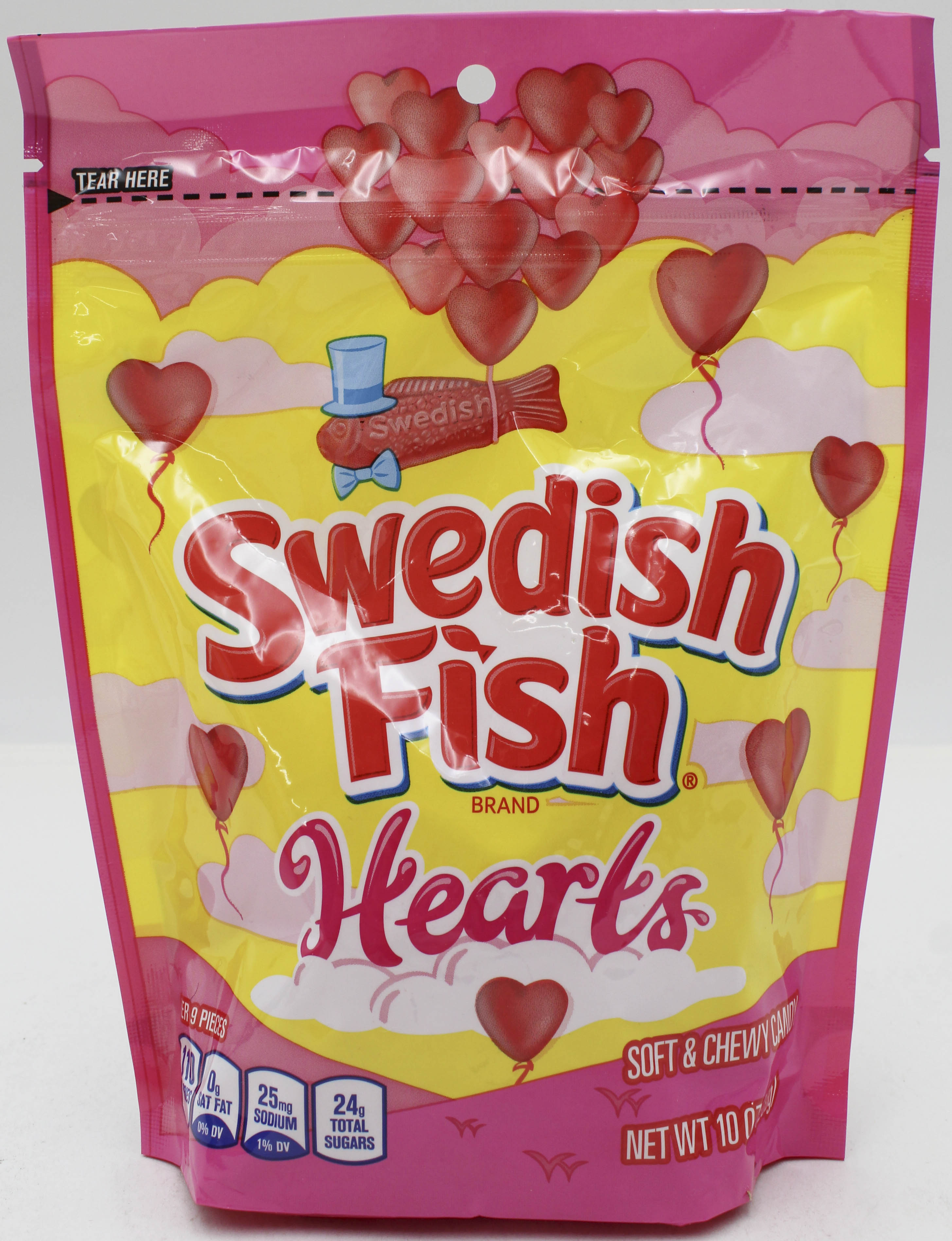 SWEDISH FISH HEARTS 10 Oz BB 9/4/26