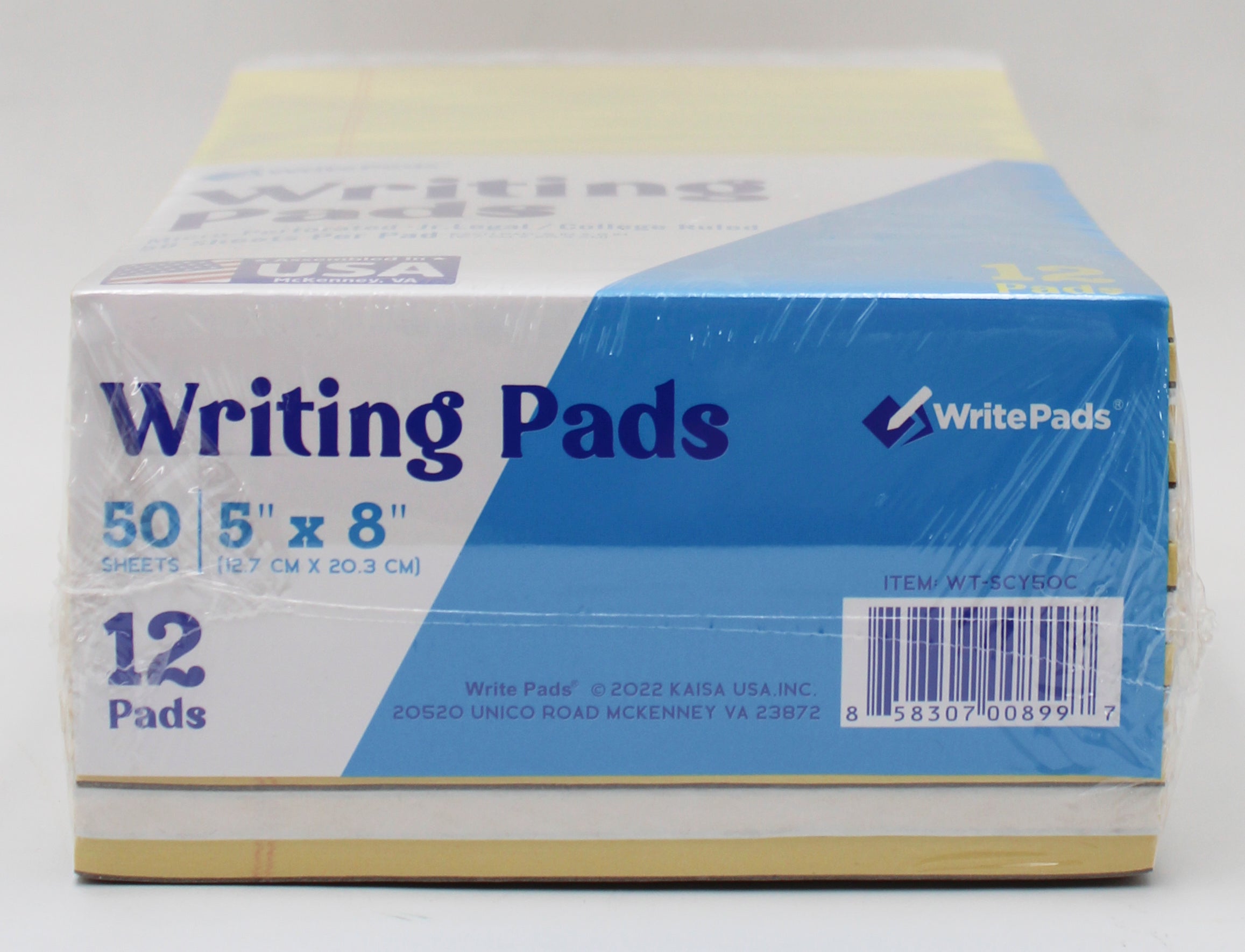 8.5" x 11" LEGAL PAD CANARY 50 SHEET 12 PACK