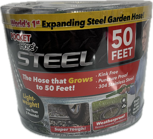 50ft POCKET HOSE STEEL NI