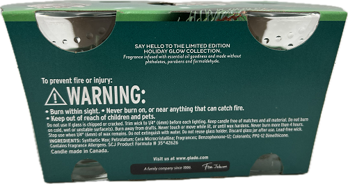 GLADE CANDLE TWINKLING PINE & CEDAR 2ct 3.4oz US