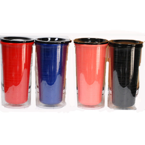 INSULATED TUMBLER W/SIP LID 18OZ ASST COLORS