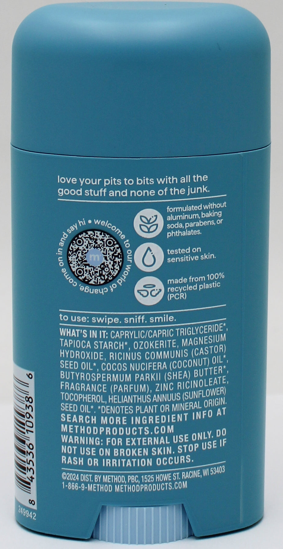 METHOD DEODORANT GLACIER + GRANITE 2.65oz US