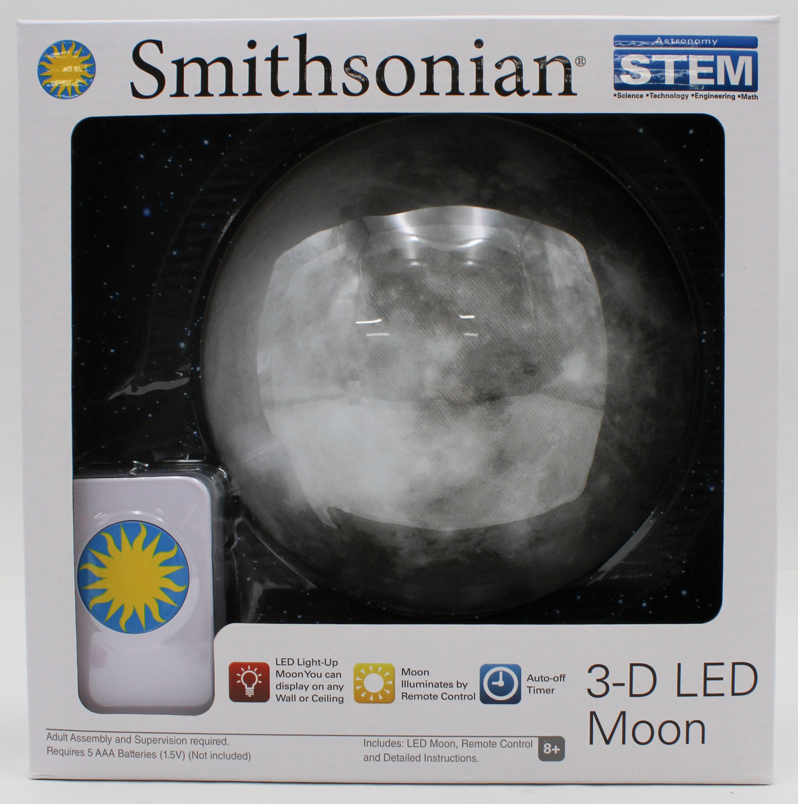 SMITHSONIAN 3-D LED CELESTIAL 7" MOON