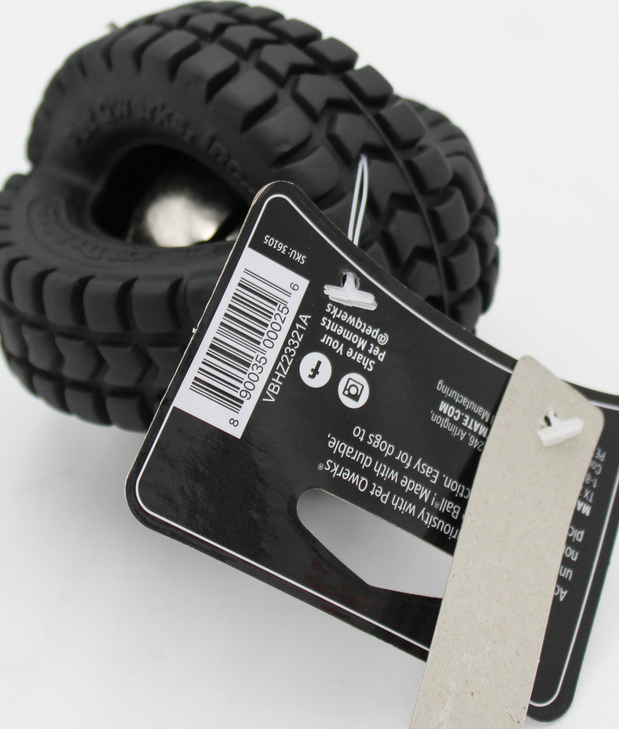 PET QWERKS JINGLE X-TIRE DOG CHEW TOY SM