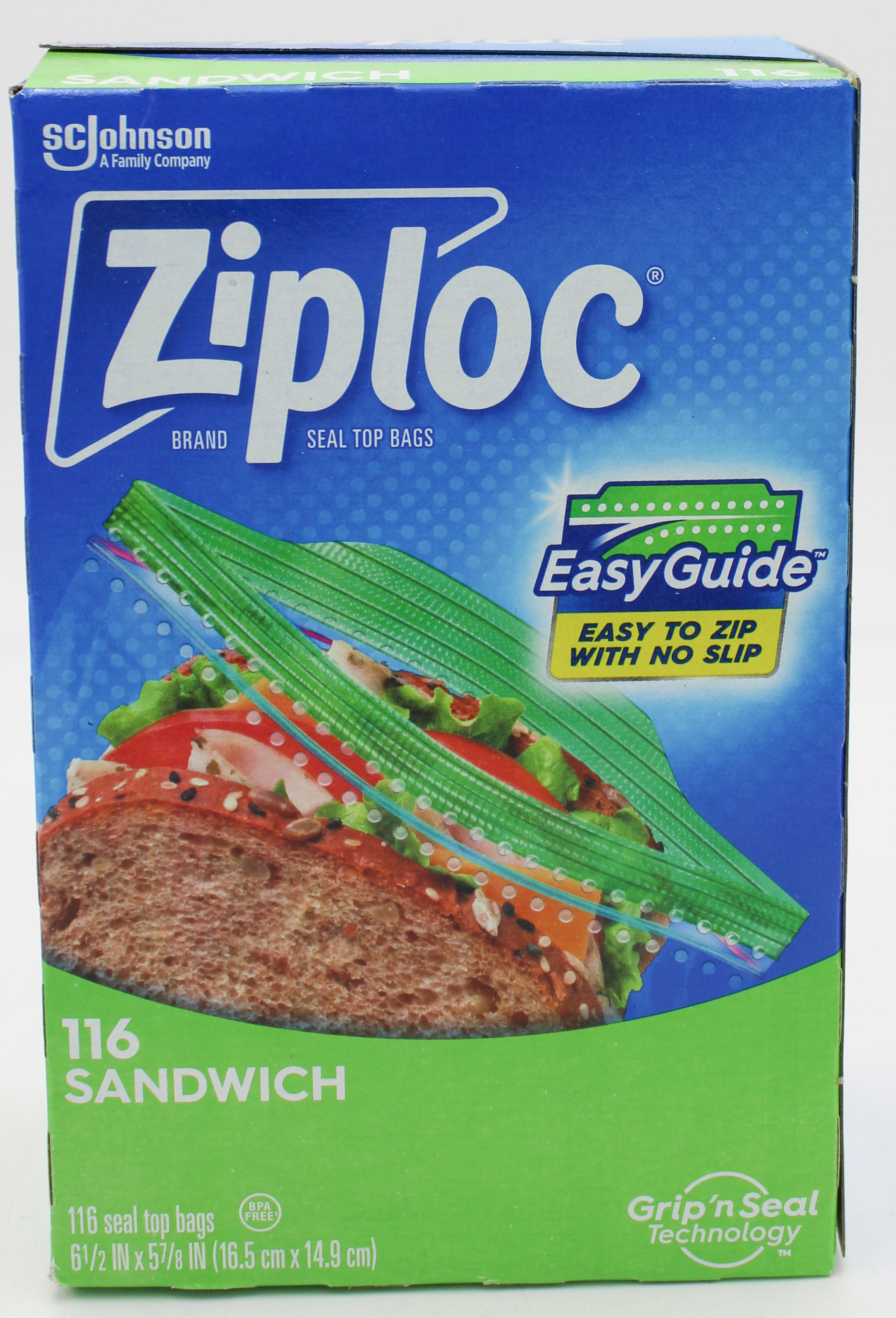 SP ZIPLOC BAGS SANDWICH 116CT (IMPERFECT) NO UPC