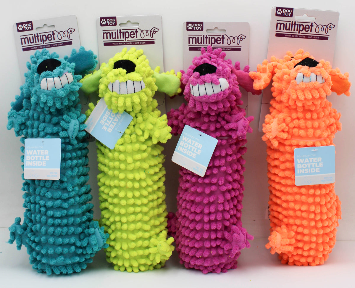 MULTIPET 11" LOOfA FLOPPY PLUSH WATER BOTTLE DOG TOY