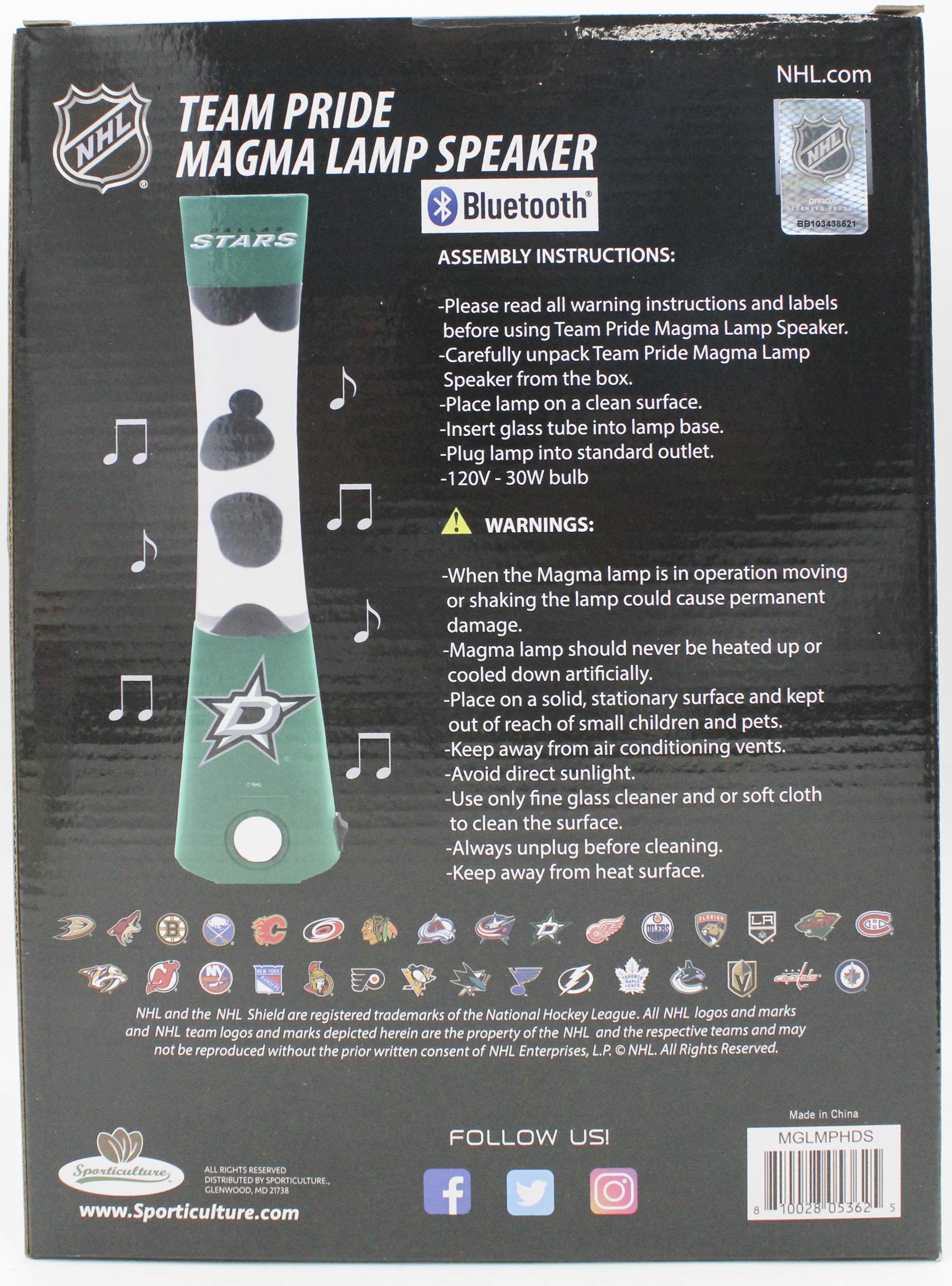 NHL DALLAS STARS LAVA LAMP SPEAKER 16.5"