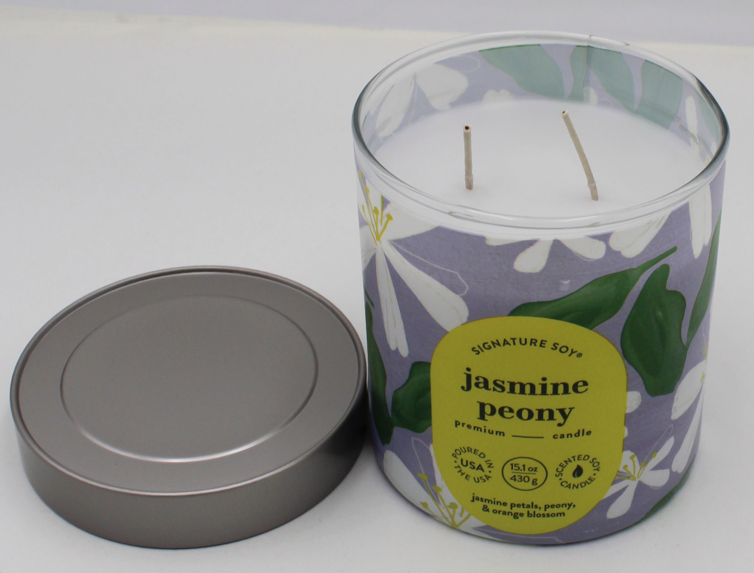 SIGNATURE SOY JAR CANDLE JASMINE PEONY 15.1oz
