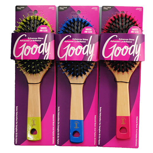 GOODY WOOD OVAL BRUSH ASSTD COLORS NI