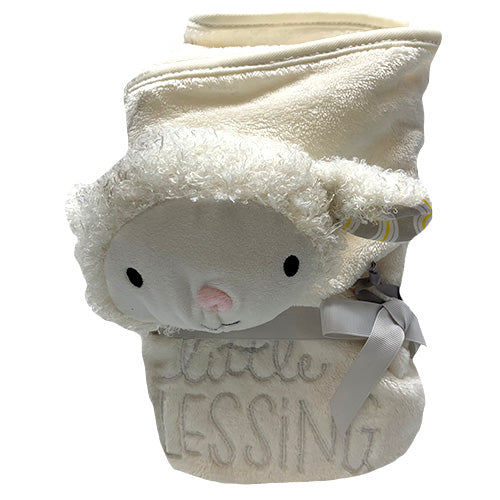 HALLMARK BABY BLANKET($19.99)30x30"-LAMB/NI.