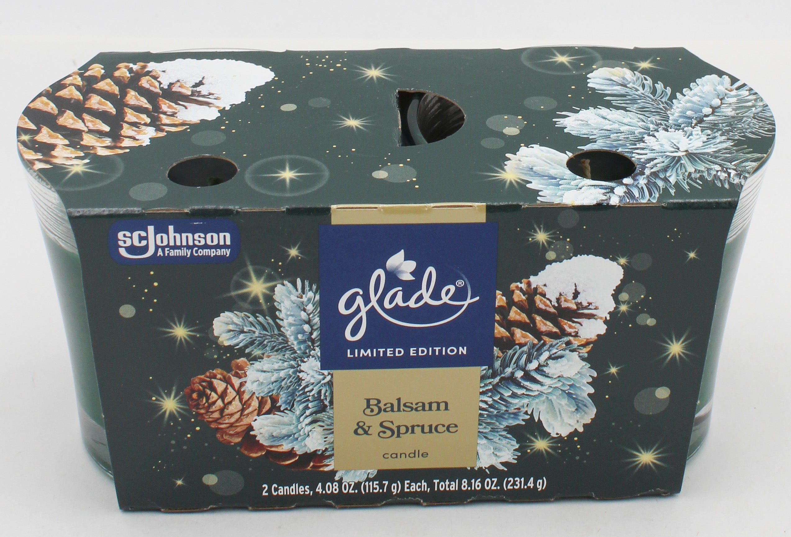 GLADE CANDLE BALSAM & SPRUCE 2ct 4.08oz