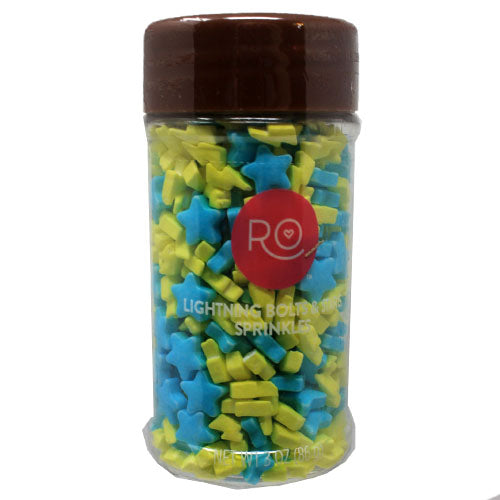 WILTON RO SPRNKLS 3oz-LGHT BOLT/STARS