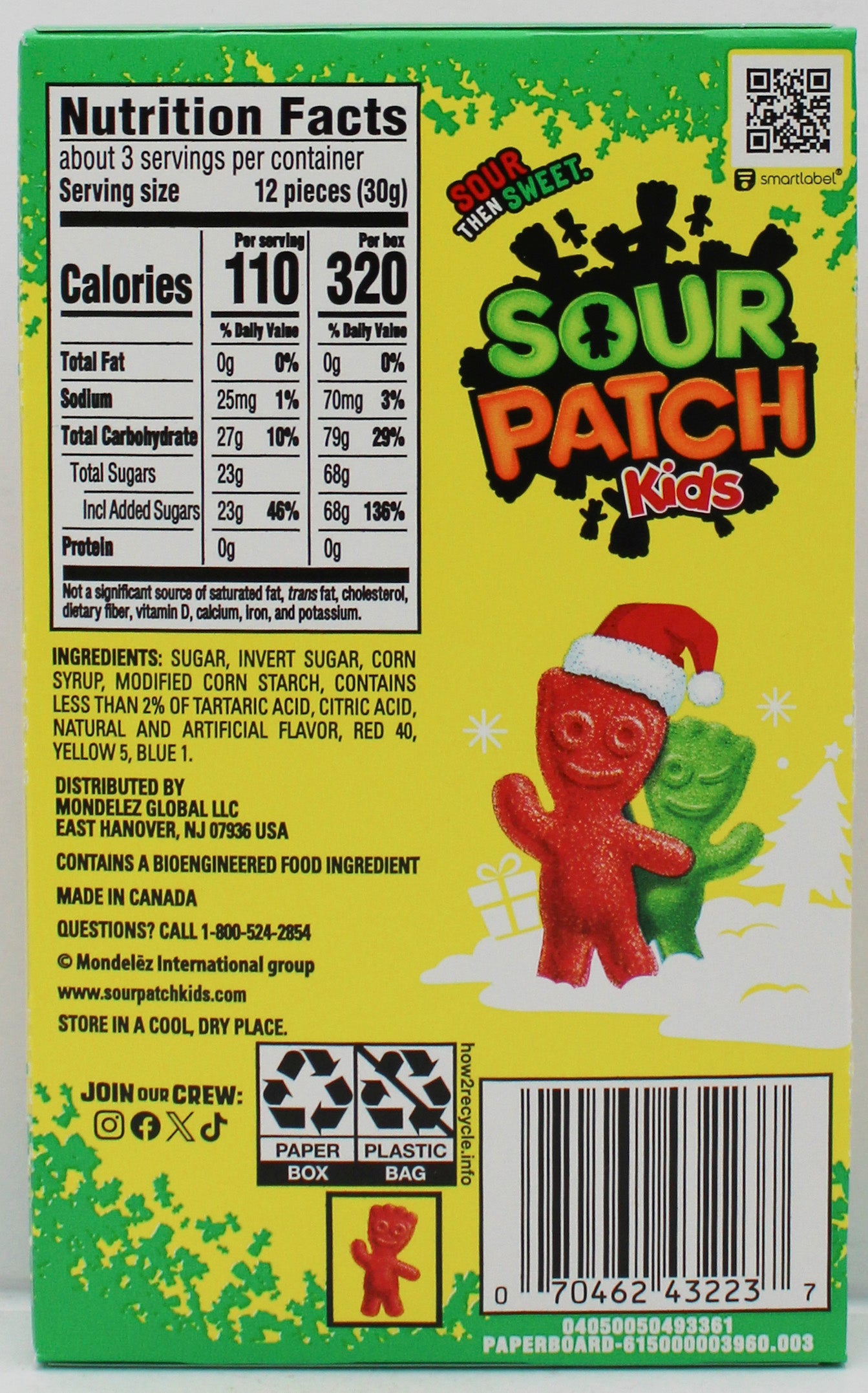SOUR PATCH KIDS HOLIDAY THEATER BOX 3.10 Oz BB 8/19/26