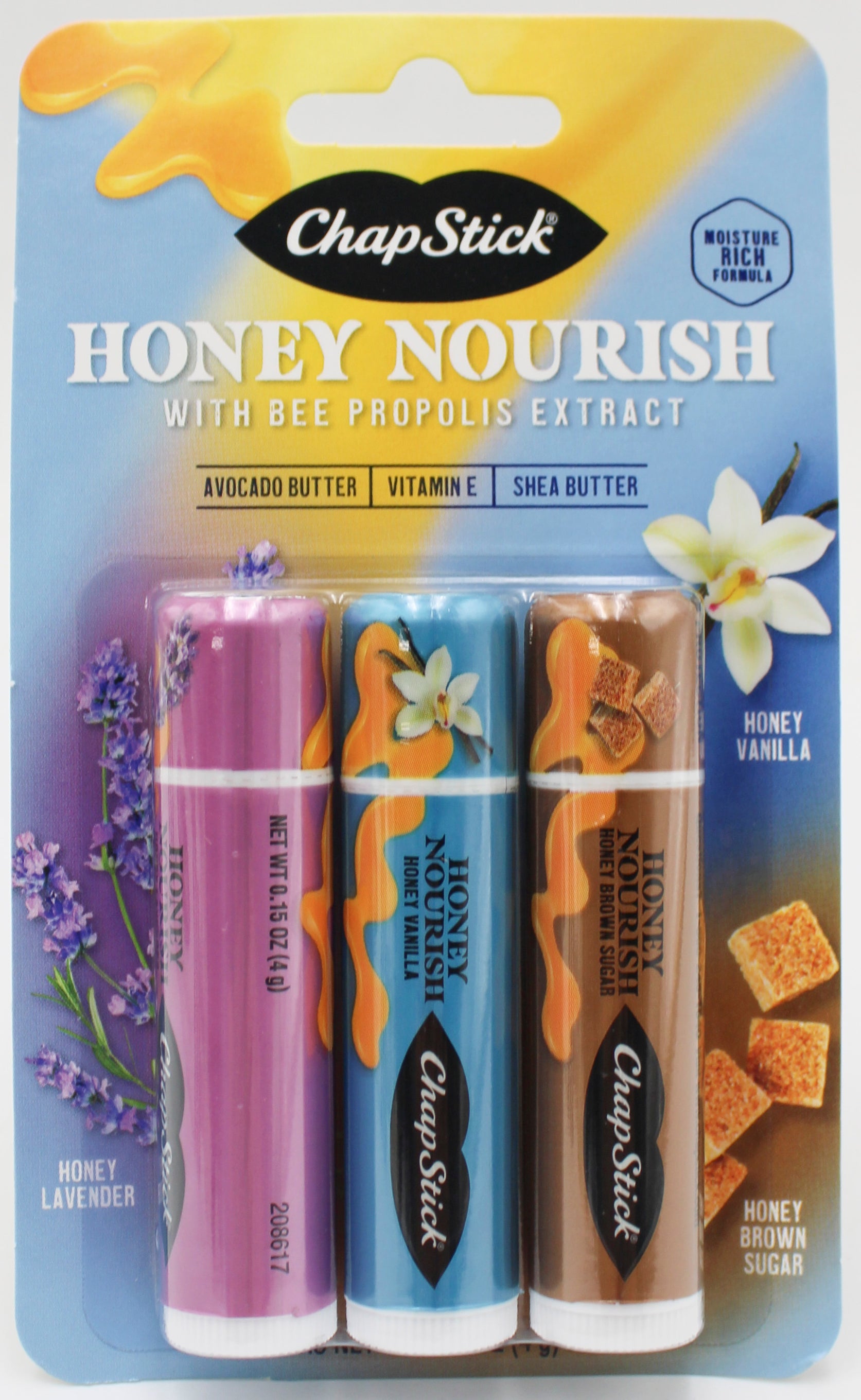 CHAPSTICK HONEY VARIETY 3ct .45oz  EXP.5/31/2027