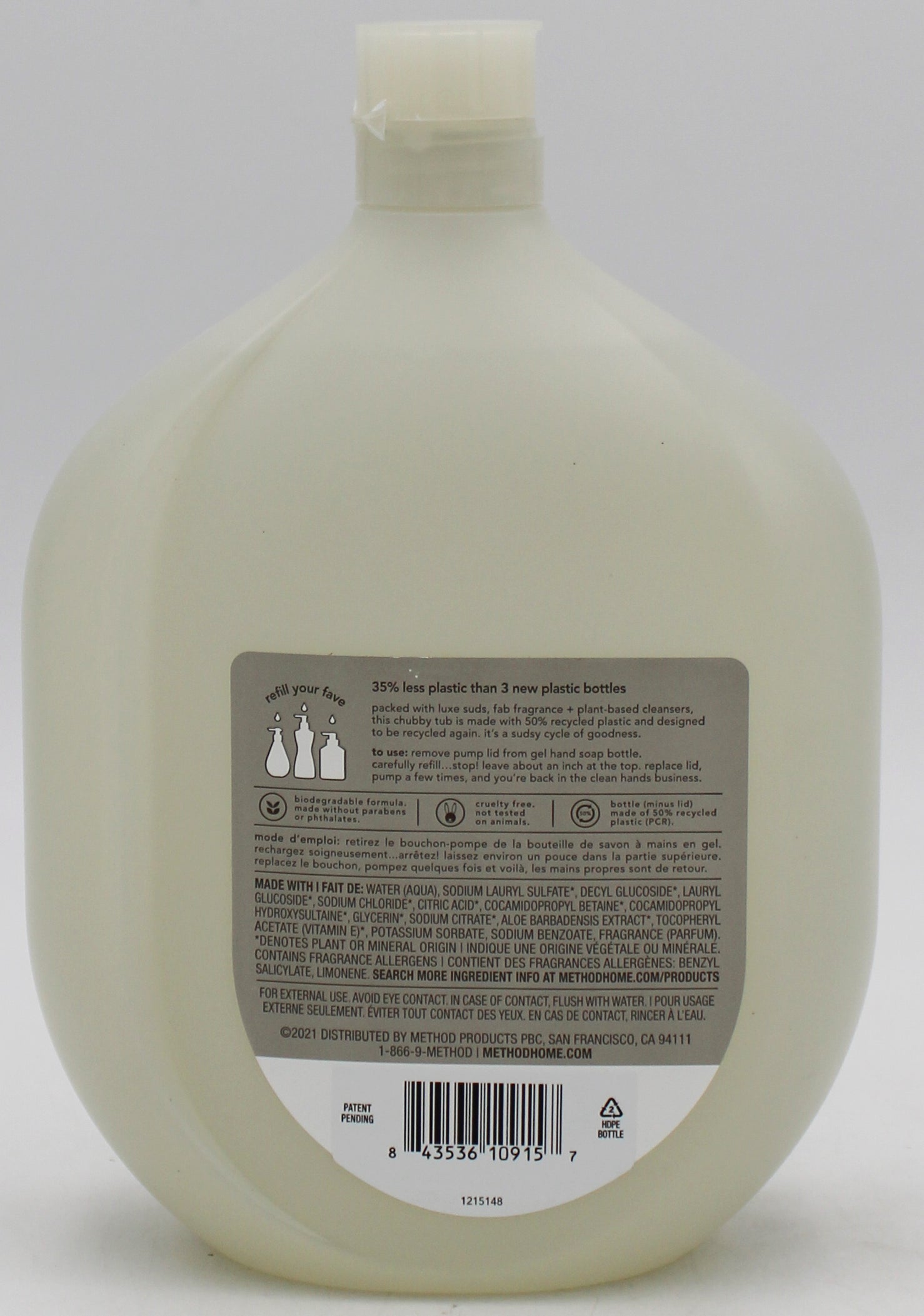 METHOD GEL HAND WASH VIOLET + LAVENDER REFILL 34oz US