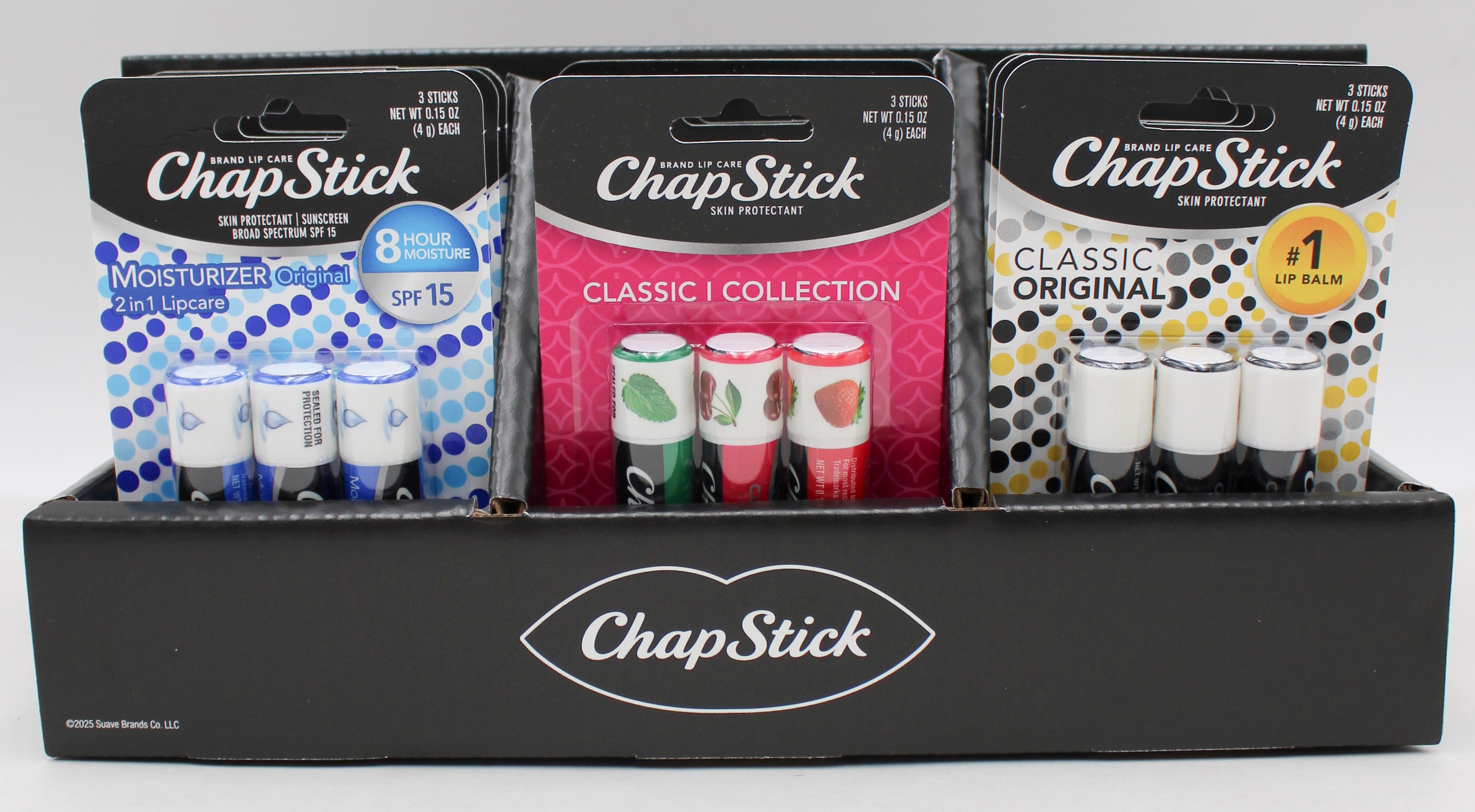 CHAPSTICK 3ct ASST DISPLAY .45oz 9/30/2027
