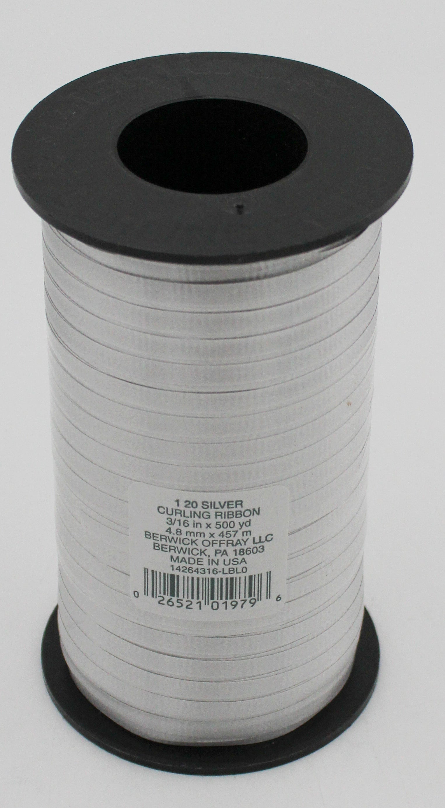 QX BALLOON RIBBON 3/16 500 YDS SILVER