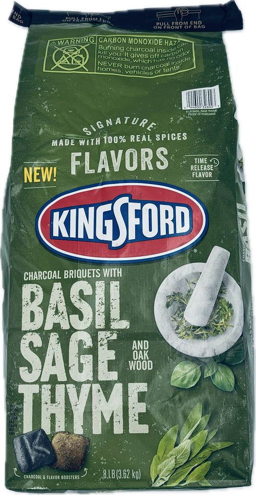 KINGSFORD CHARCOAL BASIL/SAGE/THYME 8LB