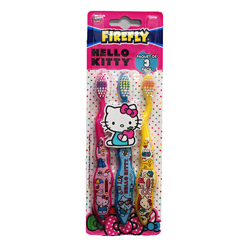 FIREFLY GIRLS TOOHBRUSH 3PK-HELLO KITTY-SOFT NI