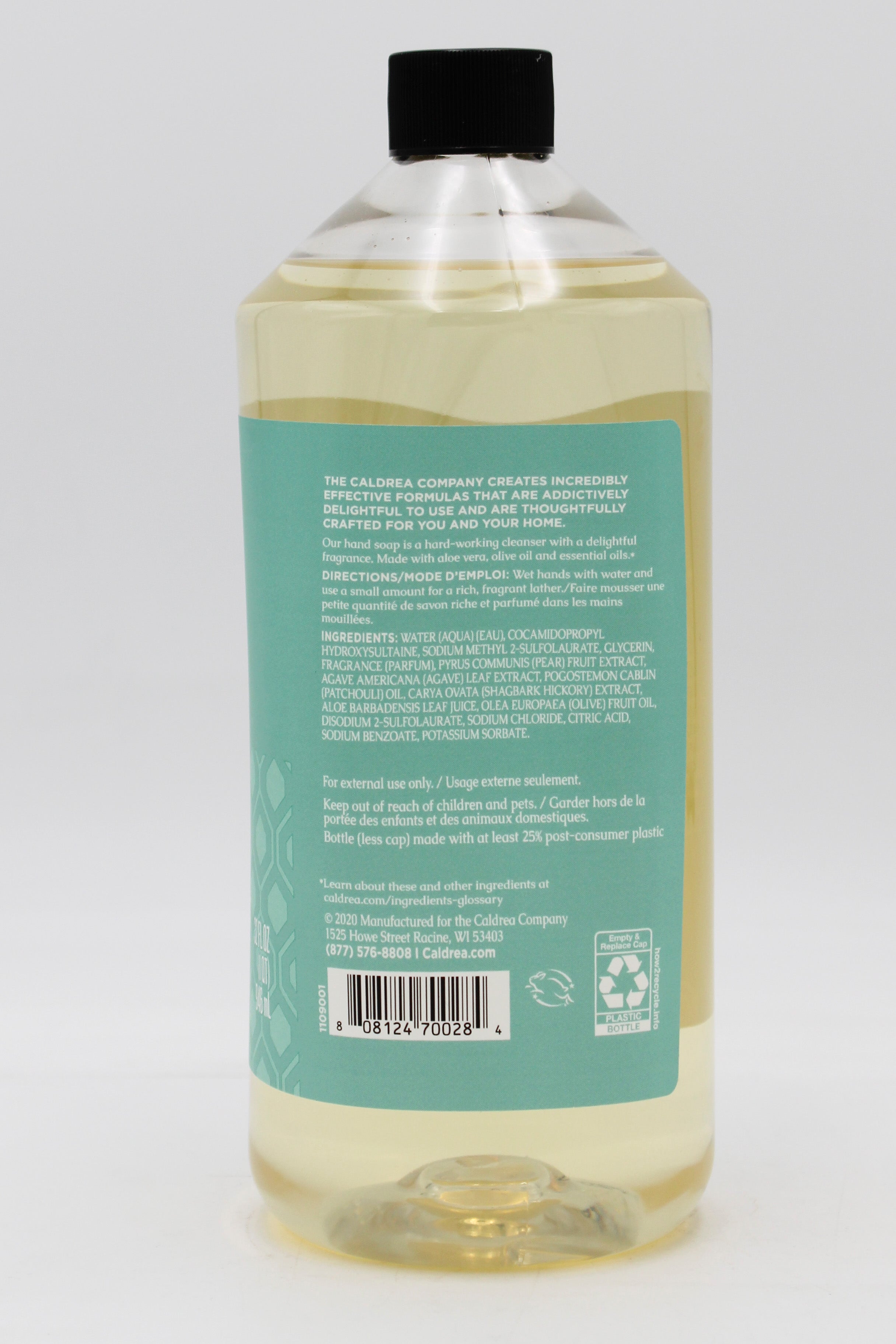 CALDREA HAND SOAP REFILL PEAR BLOSSOM AGAVE 32oz US