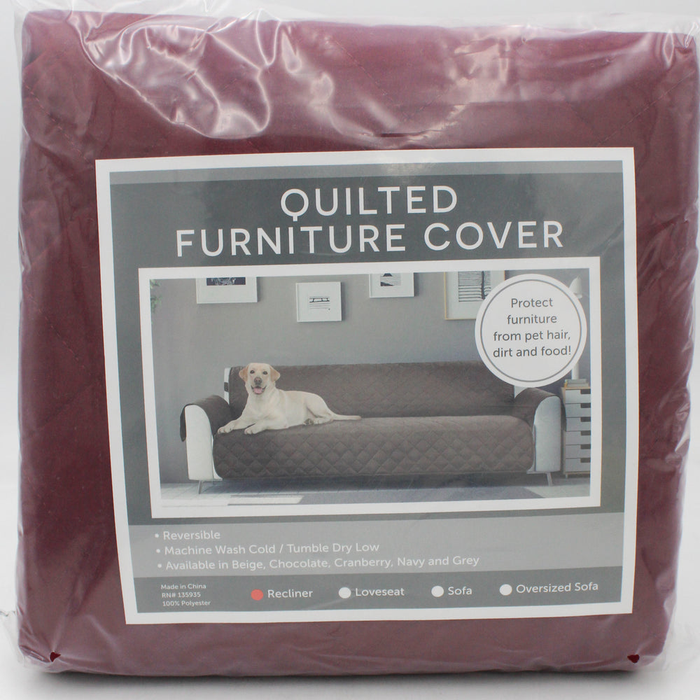 REVERSIBLE RECLINER COVER CRANBERRY