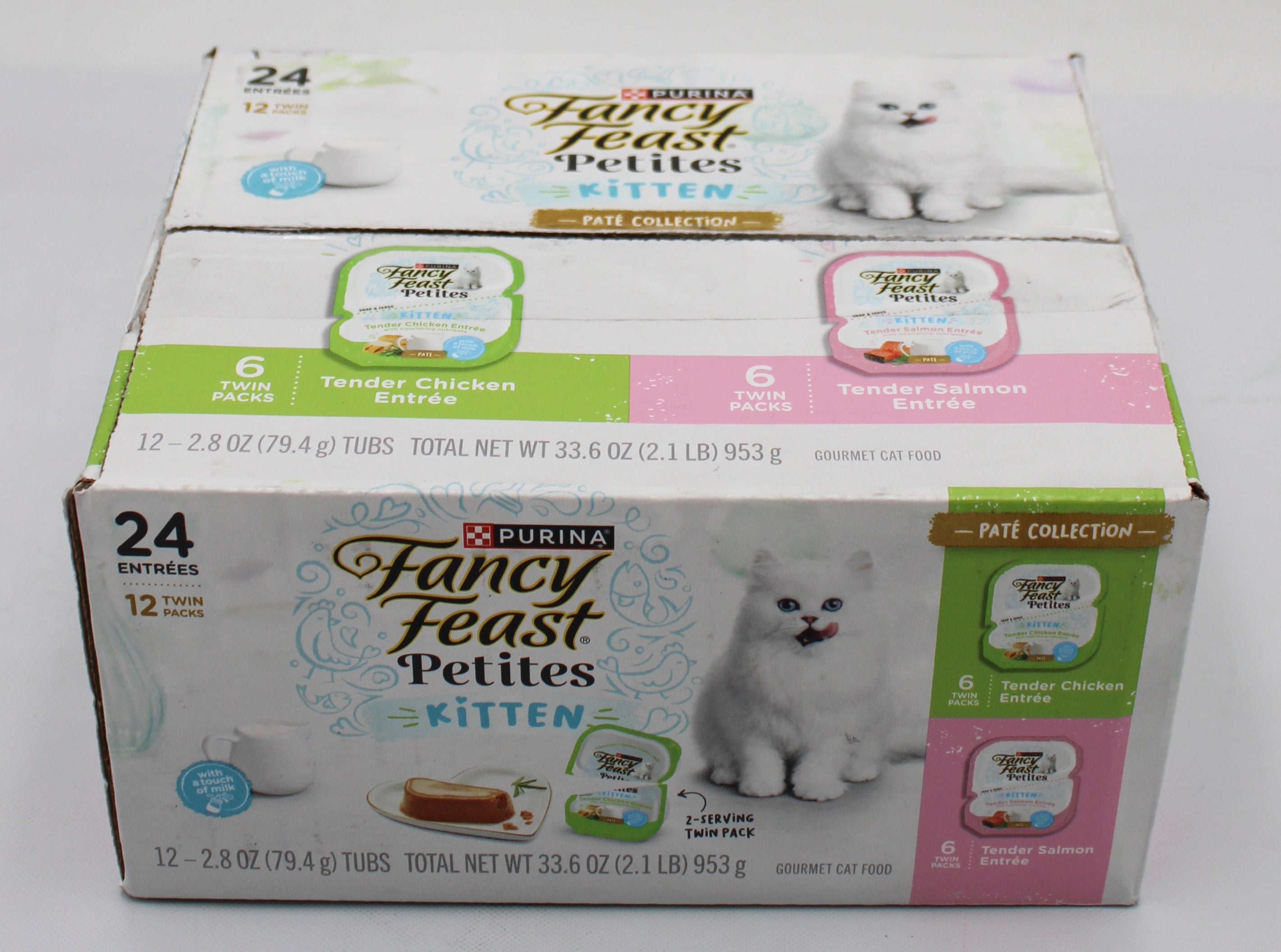PURINA FANCY FEAST PETITES KITTEN TENDER PATE VARIET PACK 24CT BB 1/31/27 NI
