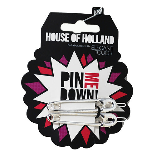 HOUSE OF HOLLAND PIN ME DOWN HAIR BARRETTE 2CT-SILVER