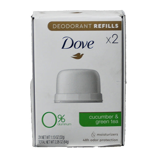 DOVE DS CCMBR+GRN TEA REFILL 1.13oz/2CT EXP 12/2023