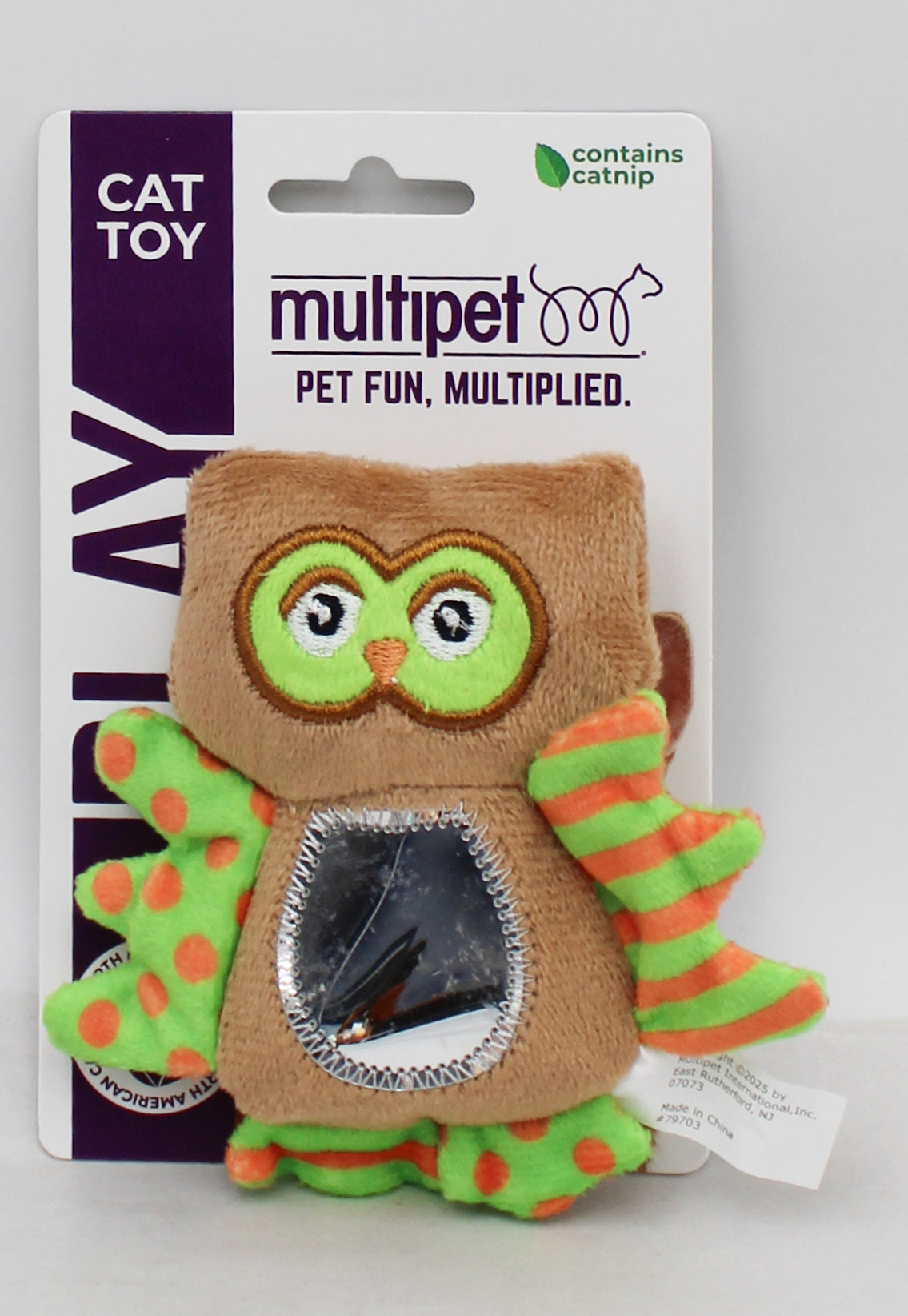 Multipet Mirror Cat Toy with Catnip Assorted 5 Inch