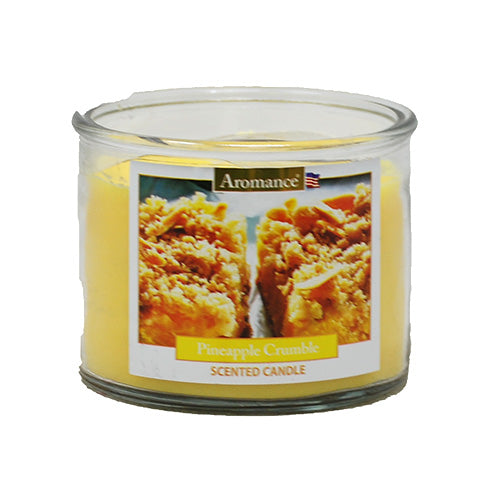AROMANCE 3WICK GLASS CANDLE 12oz-PINAPPLE CRUMBLE