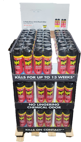 RAID DEFEND ANT & ROACH TWIN PACK 20oz QUARTER PALLET