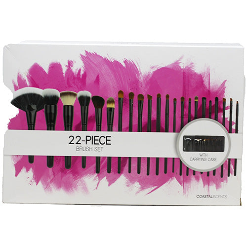 COASTAL SCENTS MAKE UP BRUSH SET 22PC W/CASE