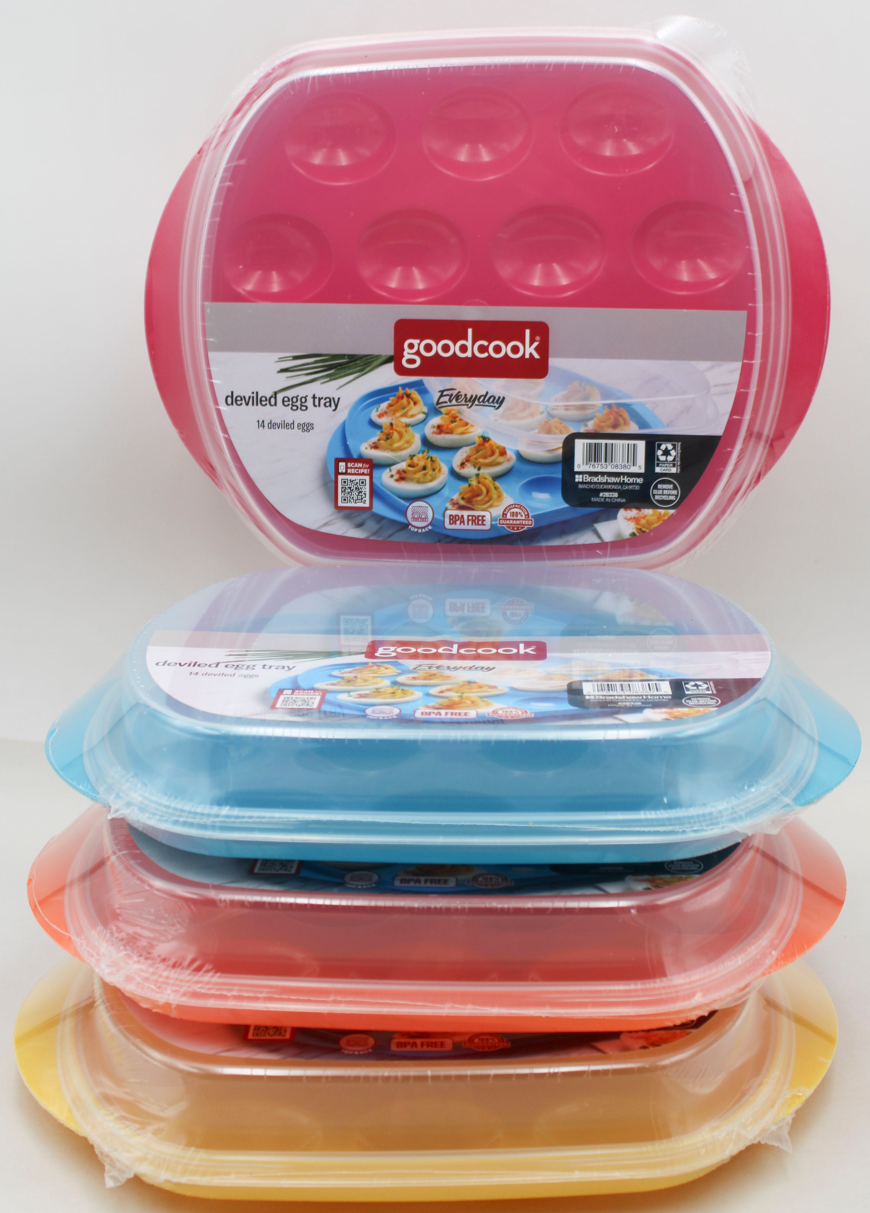 Deviled Egg Tray with Cover Assorted Colors CDU