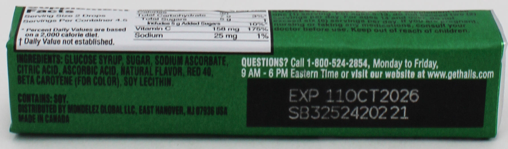 HALLS 9 PC DEFENDER ASST CITRUS EXP 10/11/26