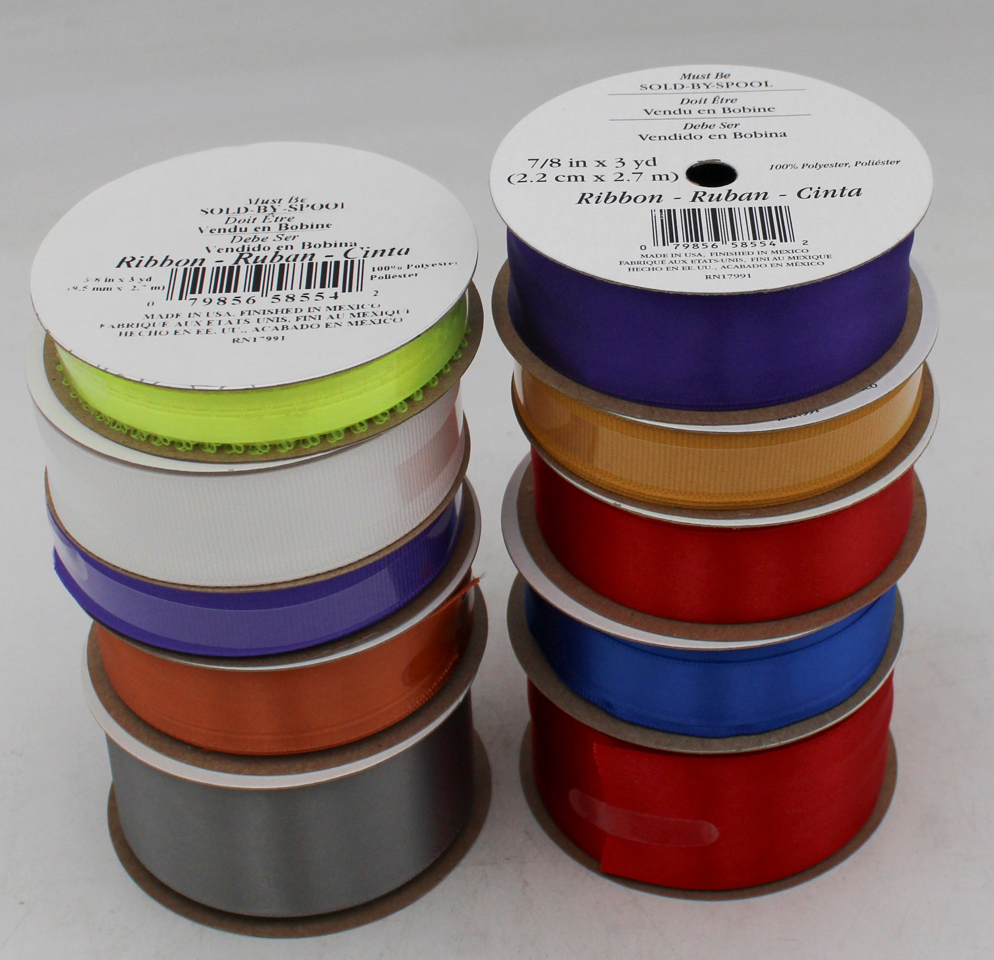 CRAFT FALL RIBBON ASST COLORS & SIZES